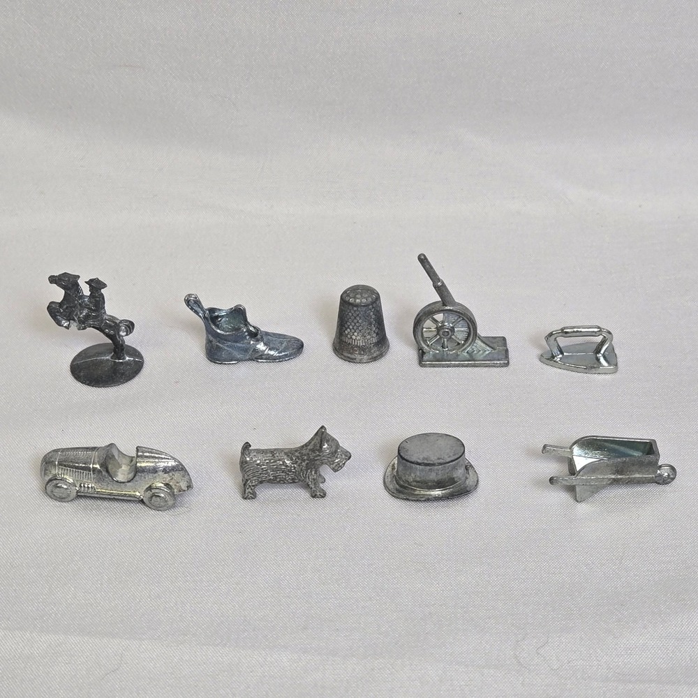 Lot of 9 Replacement Monopoly Board‎ Game Player Tokens Pieces